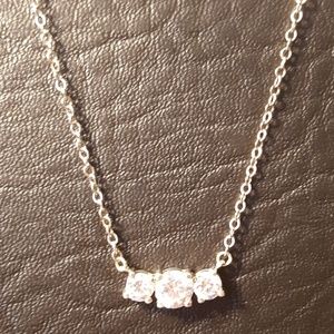 Three-Stone Necklace Sterling Silver